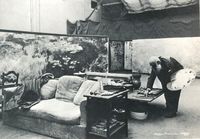 1920 Claude Monet in his  studio